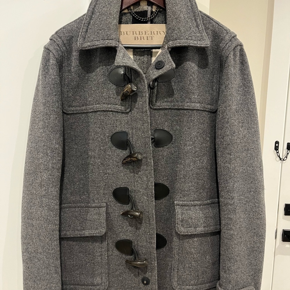 Burberry Brit Charcoal Pea Coat